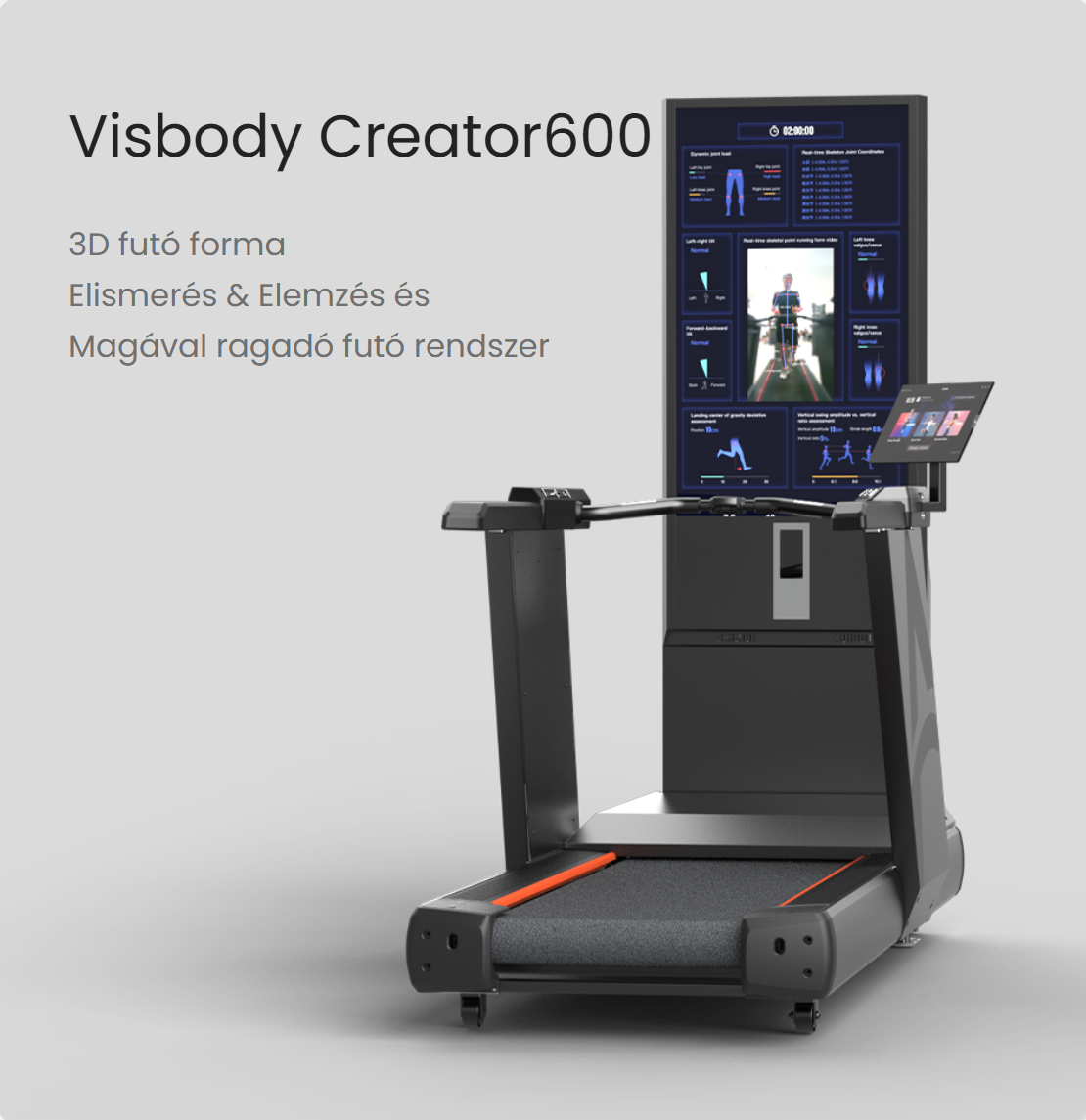 Visbody Creator 600 Intelligens 4D-AI Futópad - Futásforma-elemző