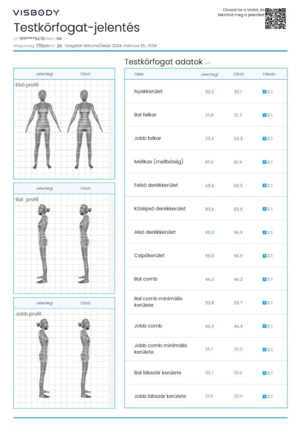 Visbody-S30 BIA+3D fúziós technológia, Orvosi pontosságú Testösszetétel-Testtartás Scanner - Image 11